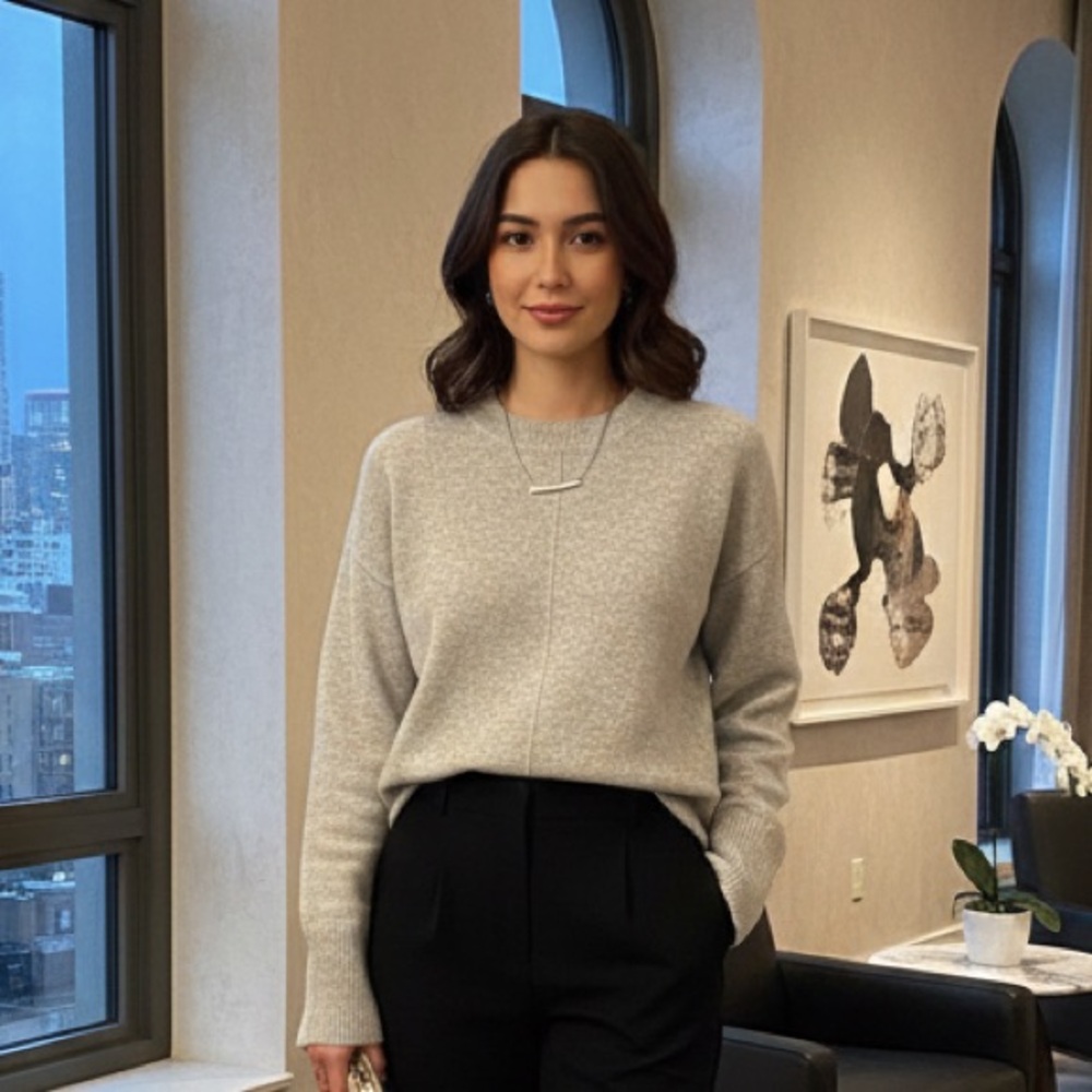 Vince Camuto Women gray sweater size M